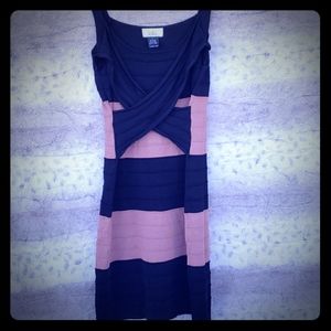 Stripped stretch dress